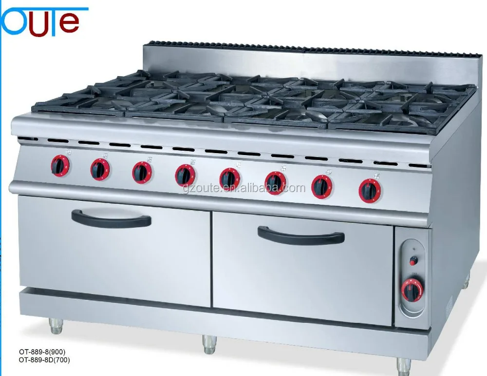 Commercial New Design 8 Burners Gas Range Induction Cooker With