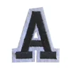 Hot sell black letter 26 kind hot melt adhesive applique embroidery patches stripes DIY clothing accessory