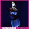 2016 fiber optic latest ladies suit pieces skirt and blouse dance styles