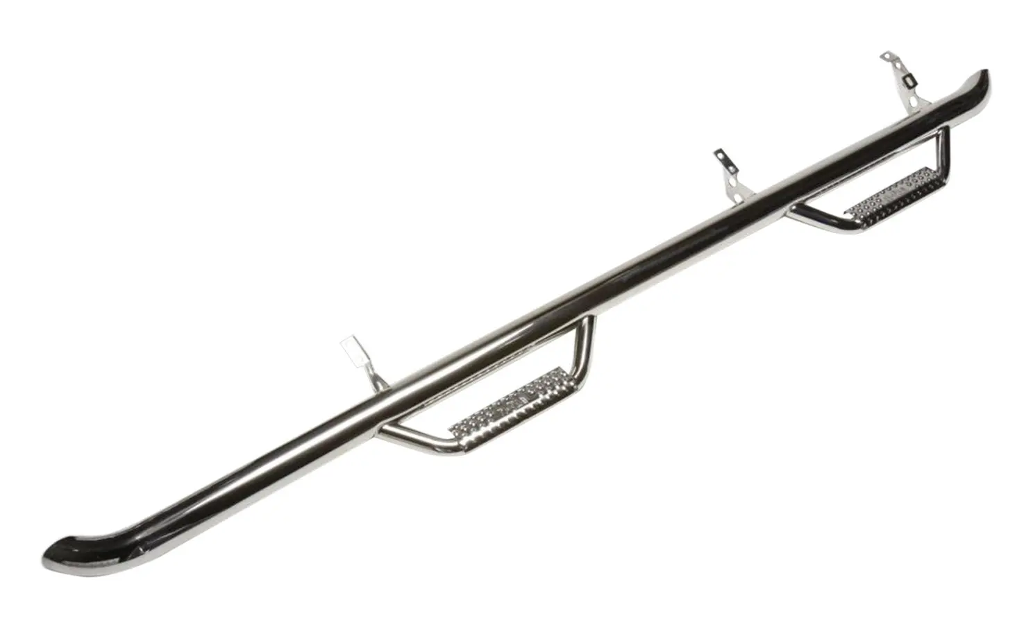 N-Fab T1678CC-SS Nerf Step Bar Wheel To Wheel Polished Stainless Steel 2 in. Main Tube Nerf Step Bar Wheel To Wheel