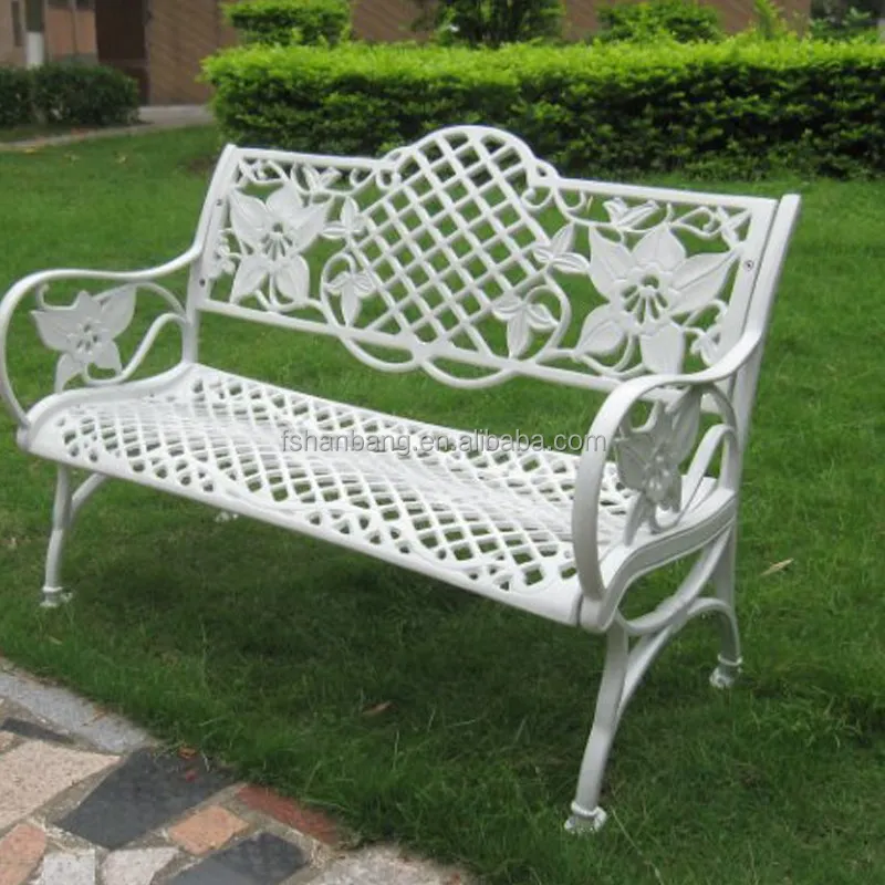 White Black Bronze Decorative Outdoor Aluminum Metal Garden Chair