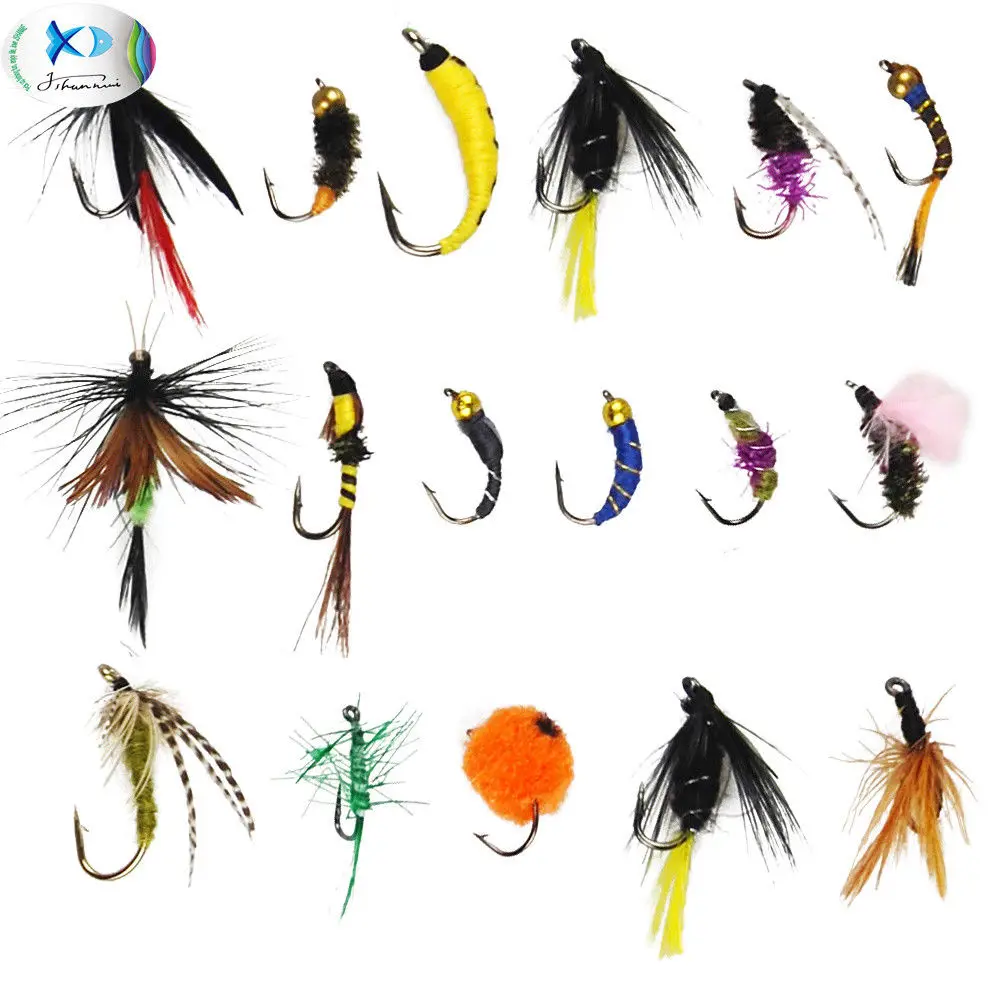 Trout Flies Buzzers Wets New 5 sz8 Barbed Smokers,For Fly Fishing,Trout Lures 
