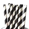 SR Ready Fda Fsc Sgs 6MM 8MM 10MM 12MM Paper Straw Black And White Boba bubble Paper Straw Colossal Giant Canudo De Papel