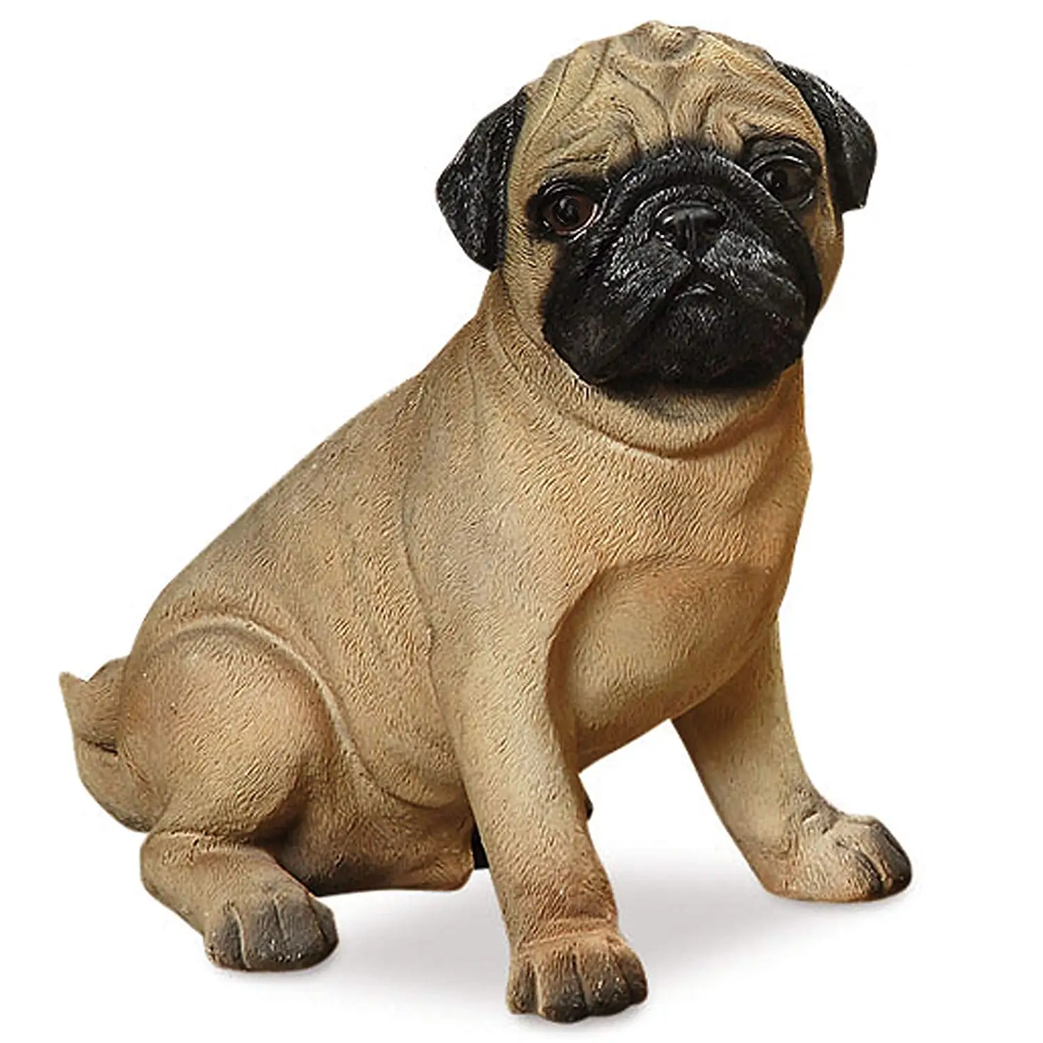 white pug statue