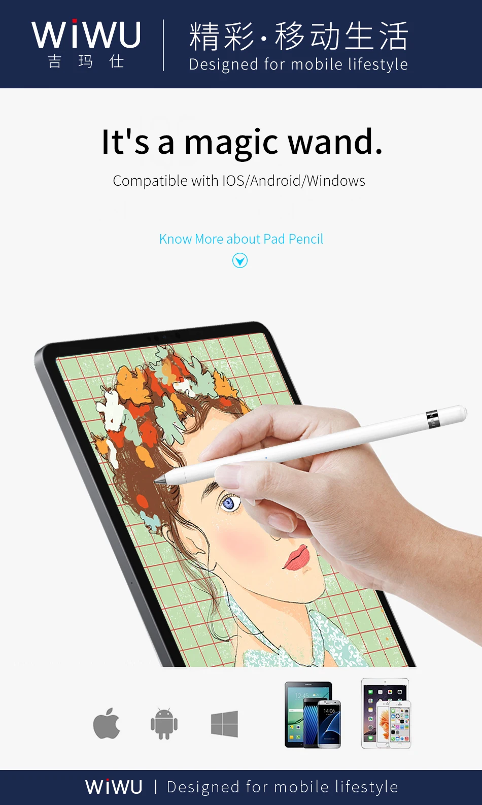 Wiwu Best Active Stylus Pen Android Pen Tablet Stylus For Touch Screen