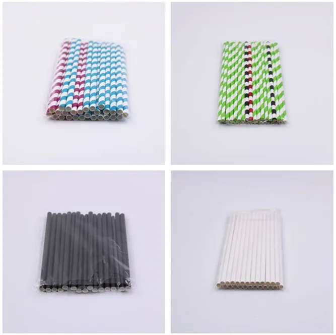 disposable biodegradable paper straw with packaging