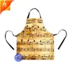 Unique Musical Notes Printing Art Design Cute Cooking Apron for Teen Girls Ladies