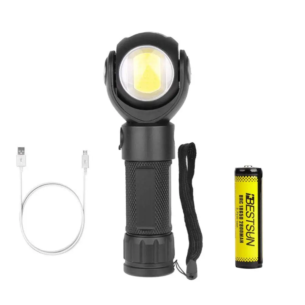 Rechargeable T6 Cob Led Work Light 360 Degree Rotate Usb Inspection