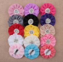 En mousseline de soie fille de fleur en épingle à cheveux rond princesse pince à cheveux