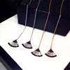 KM wholesale china fashion jewelry AAA cubic zirconia fan shaped thread full diamond gemstone earrings