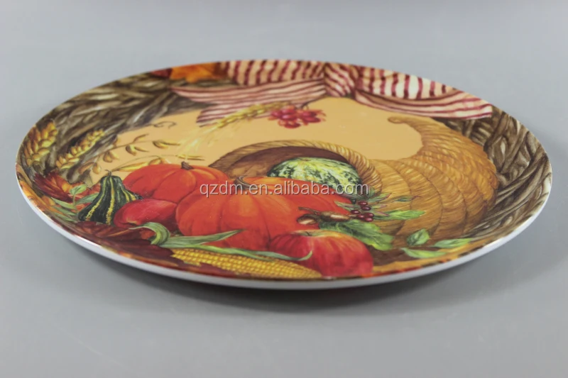 Pumpkin printing Melamine Dinner Plate Harvest festival