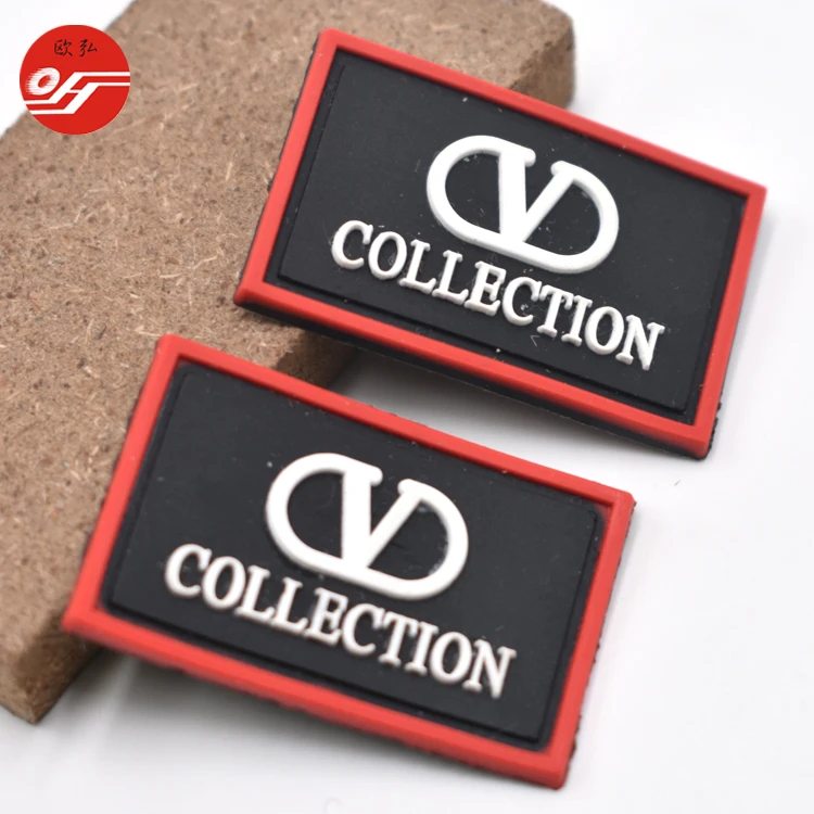 Sewing Channel Custom Felt Based Embossed Logo Pvc Rubber Patches For ...