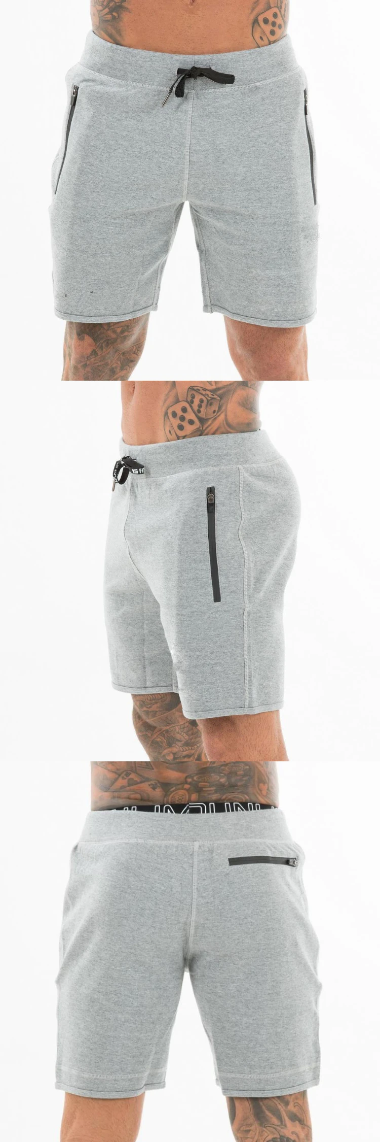 Men Designer Fashion Fleece Shorts Zipped Jogging Gym Pants Running Jersey Pants