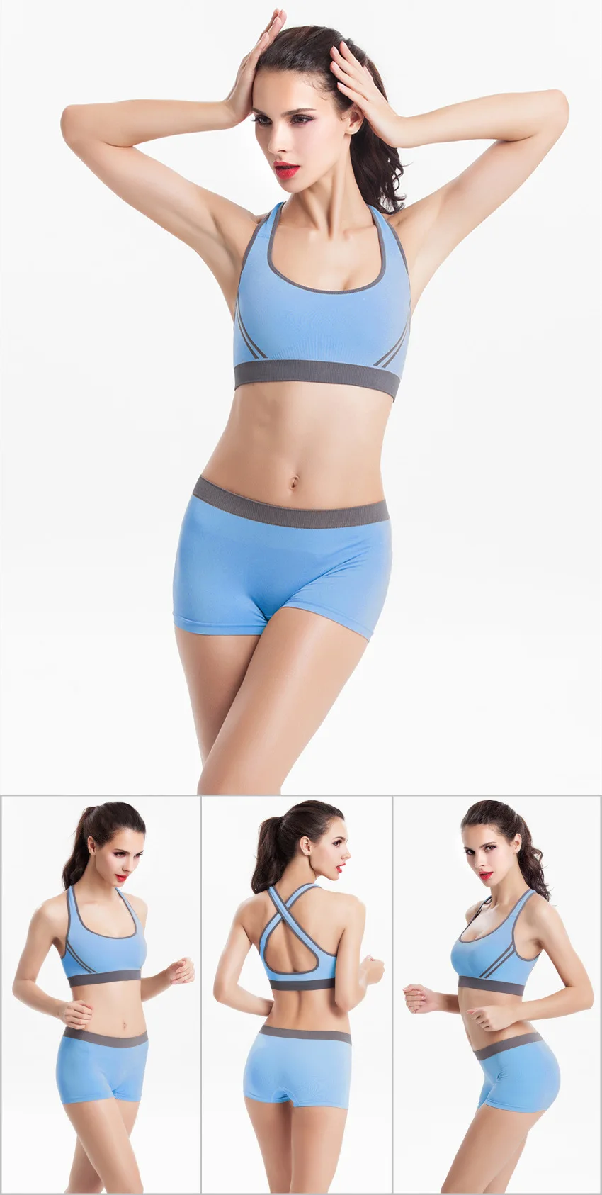 Women Sexy Yoga Bra Gym Bra Seamless Stretchy Spandex Sports Bra