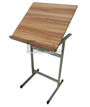 High Quality Student Adjustable Folding Drawing Table Wooden