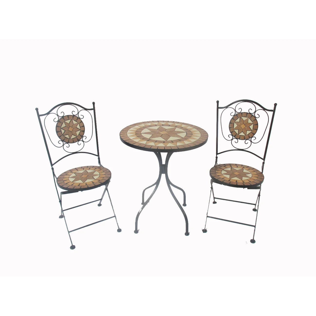 2016 Patio Mosaic Tile Metal Garden Table And Chair Cheap Outdoor Cast