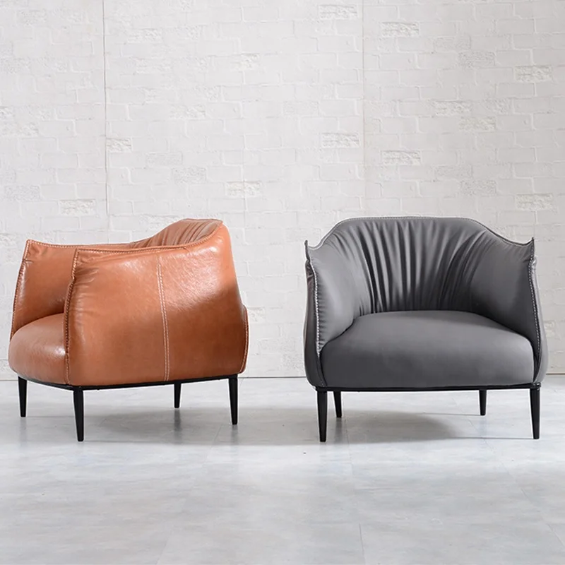 Italian Hotel Furniture Single Seater Leather Upholstery Sofa Single Seater Leather Upholstery Sofa