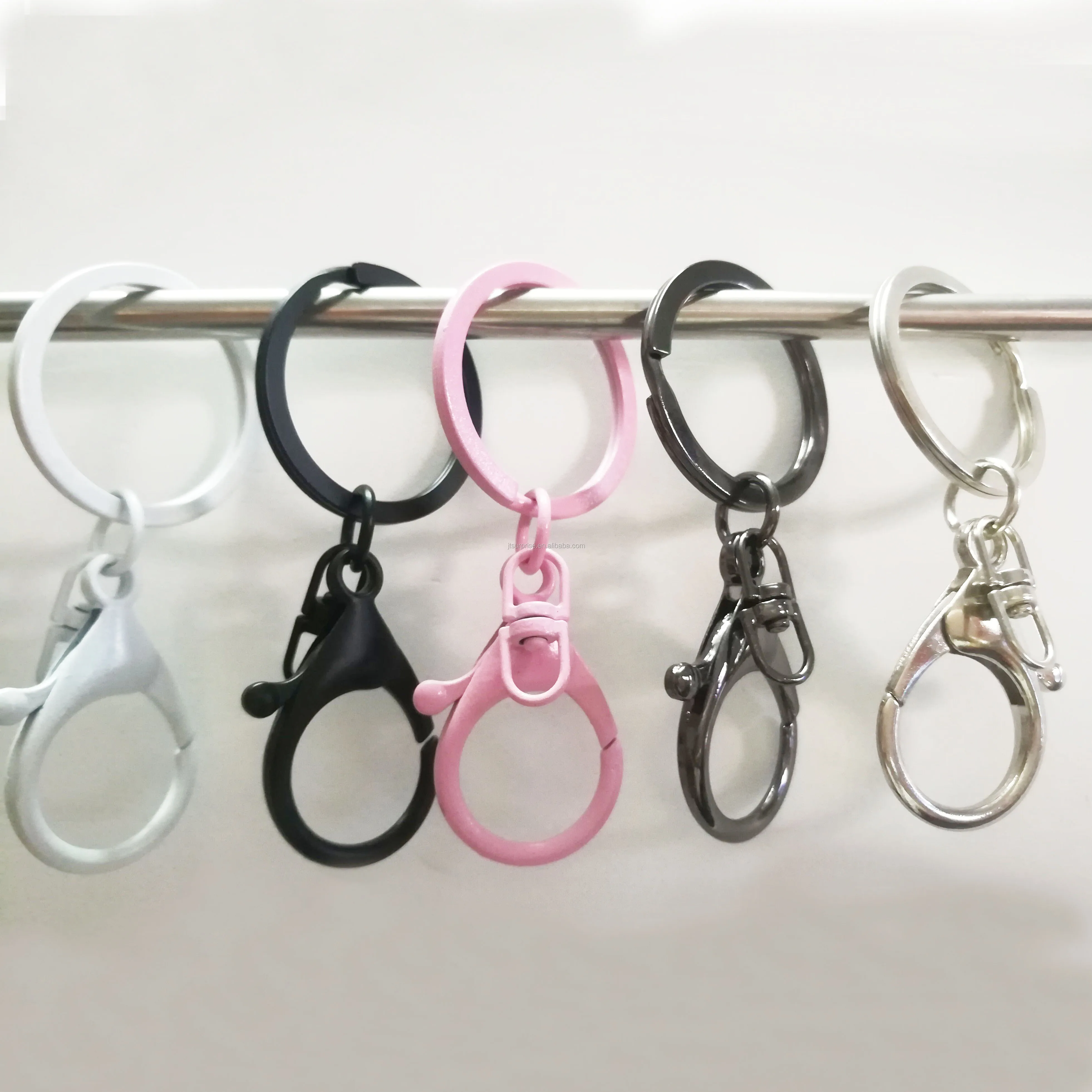 High Quality Big Lobster Keychain Hook With Link Chain And Flat Split