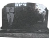 Hot sale American style Ice blue granite celtic cross design headstones with flower etching