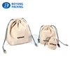 Wholesale Gift Packaging Simple Printing Draw string Linen hemp Jewelry Bag pouch indian