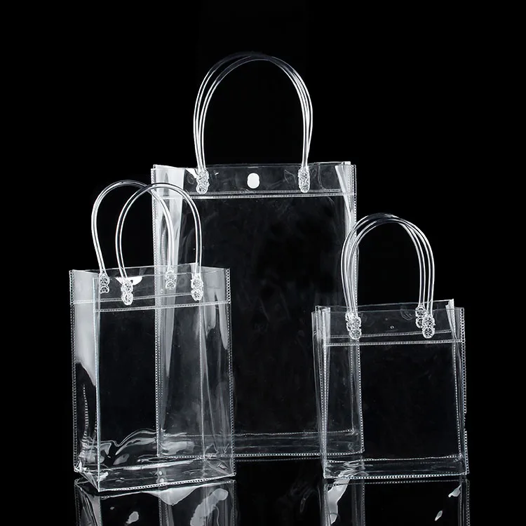 Top Fashion Transparent Clear Pvc Plastic Bag With Snap Button - Buy ...