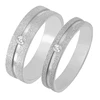R-171 Xuping simple design Eternal Love stainless steel ring set, Australian white gold romantic engagement couple ring