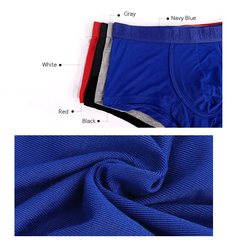 wholesale designer very comfortable pure color mens underwear with pouch