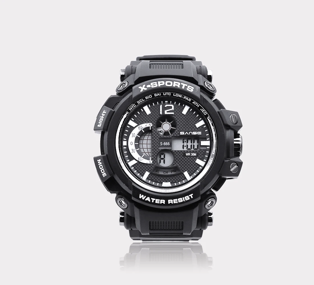 Montres Carlo Style 8550 Digital 50 Meter LCD Watch | Groupon