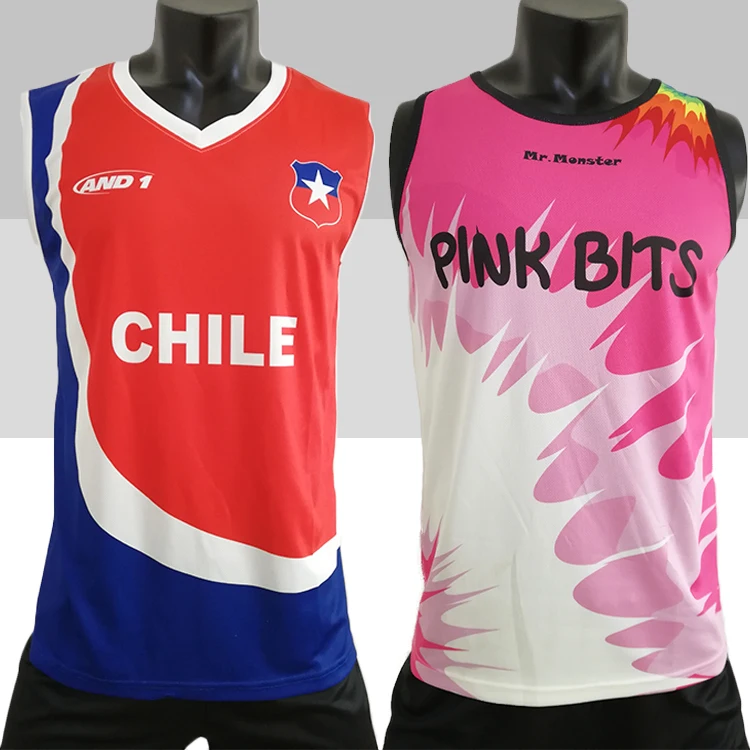 Custom Size And Logo Basketball Jersey Design Full Polyester