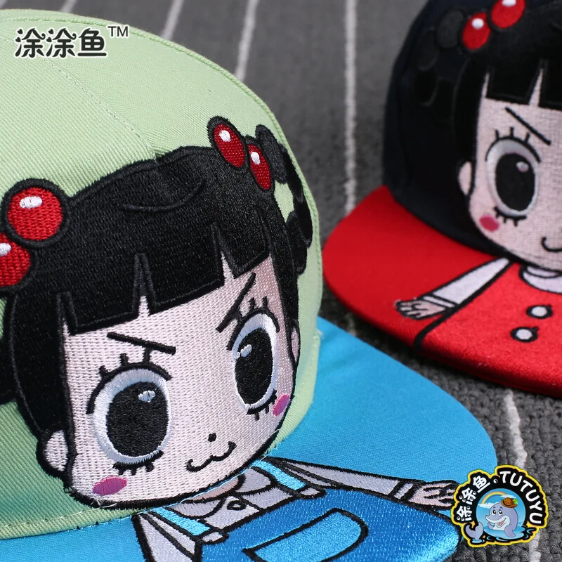 Drop shipping 2015 Kids Snapback Cartoon Embroidery Children Cotton Baseball Cap Baby Girls Snapback Caps Hip