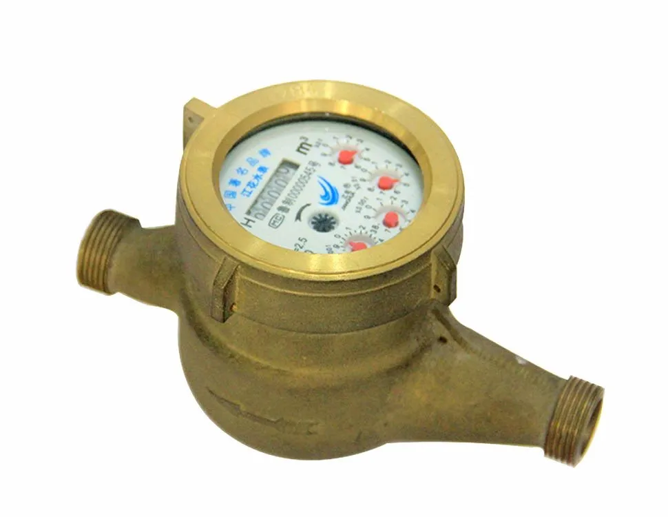 R160 Brass Multi Jet Vane Wheel Water Flow Meter Sealed Water Meter