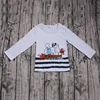 Hot sale offset print kids girls boys long sleeve tees newborn baby cute cartoon clothes wholesale cheap online tops clothing