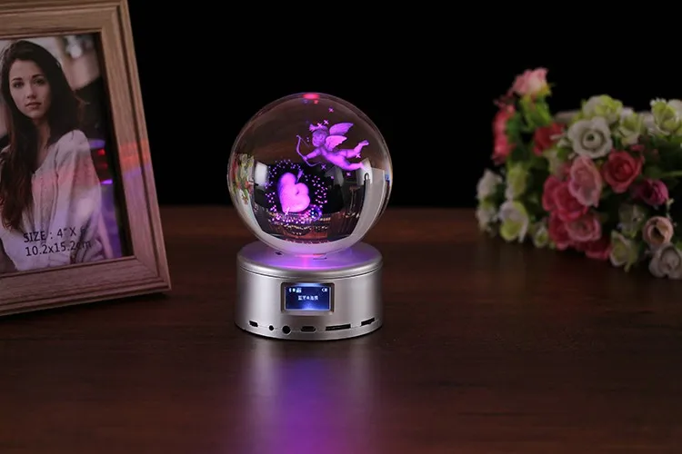 product 3d laser engraved clear color mp3 led base crystal ball for wedding love souvenirs crystal glass ball-31