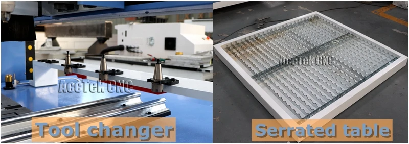 Double heads ATC cnc router 1212 combining wood metal cutting plasma machine
