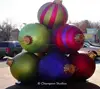 Fiberglass christmas ornament ball stack for outdoor indoor holiday display