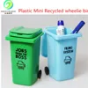 Plastic Mini Recycled Wheelie Bin &Plastic Pen Container