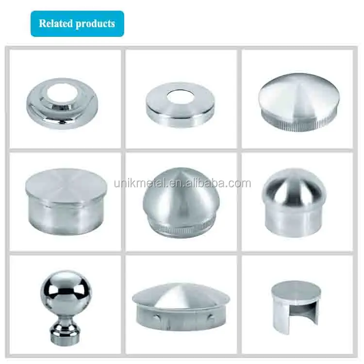 304 316 pipe staircase terrace railing stainless steel thread decorative end cap for tube pipe.jpg