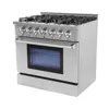 Kitchen appliance 36 In. Heavy Duty gas range with Convection Oven