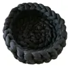 Wholesale instagram furniture arm hand knitting crocheted sheep cheap 100% wool roving chunky yarn braid dog bed pet basket