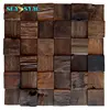 Retro Style Durable Kitchen Panels 3D Exterior Wall Plank