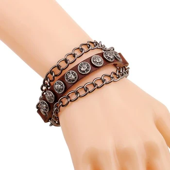 Fashion Angel Devil Eyes Cuff Bracelets Evil Eye Men Fashion Angel Devil Eyes Cuff Bracelets Evil Eye Men Pulseira De Couro Masculina Man Leather