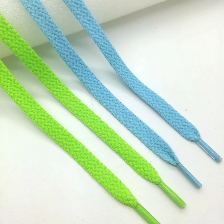 flat coloured shoe laces