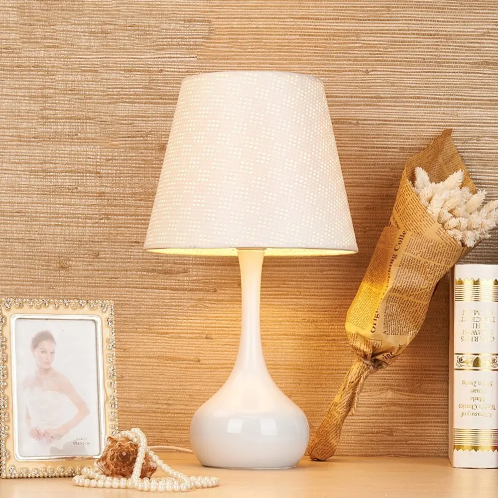 DIDIDD Ideal reading light-- dimming iron table lamp modern simple fashion creative decoration table lamp bedside bed table lamp (color optional) --desk and bedside lighting
