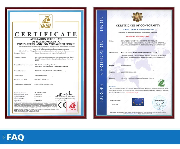 Oc2000 Factory Supply High Quality Portable Multi Gas Analyzer With