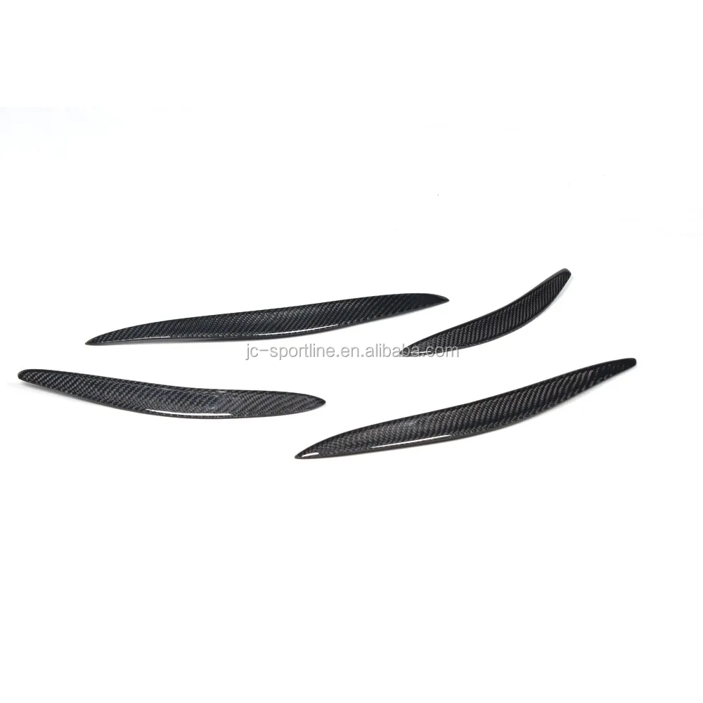 Carbon Fiber Rear Bumper Bar Grill Side Fins Moulding Trims Fit For Audi A3 S3 2014 4pcs/set
