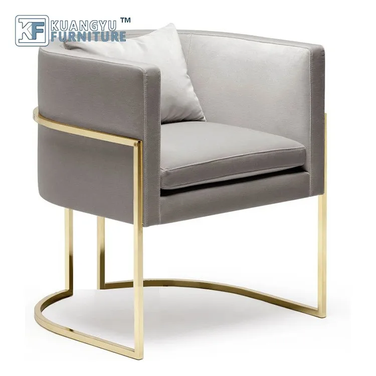 Modern Dining Room Furniture Metal Legs Fabric Chair Fabric Living Room