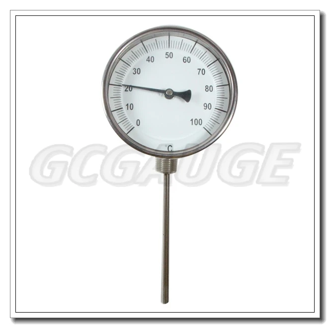 High Quality Adjustable All Stainless Steel Thermometer To 100 Degrees