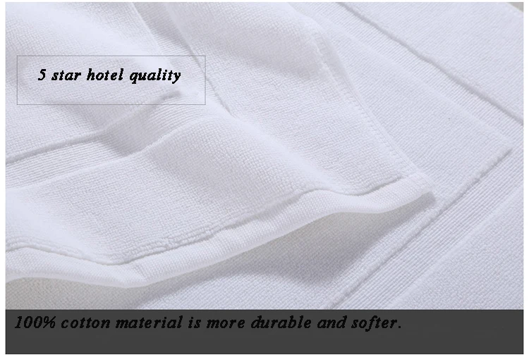 100 Cotton Bath Foot Towel Mat Non Slip Foot Spa Towel Custom Logo