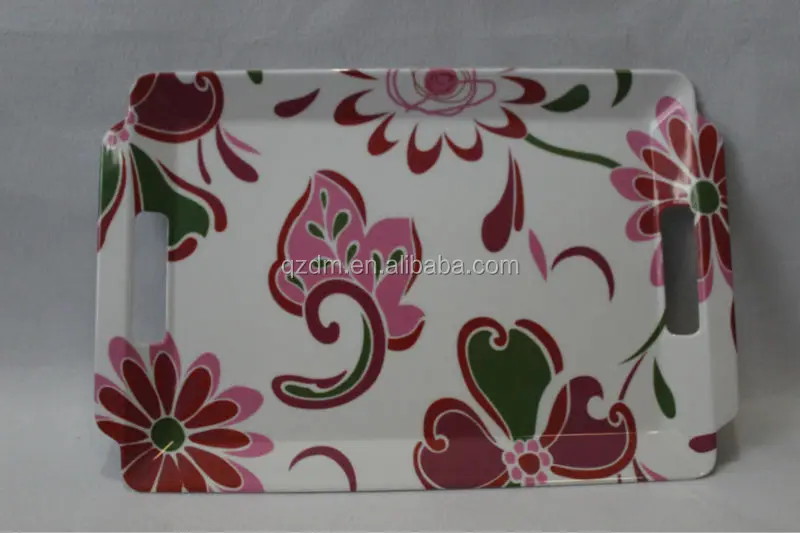 Melamine tray set with handle for 3pcs
