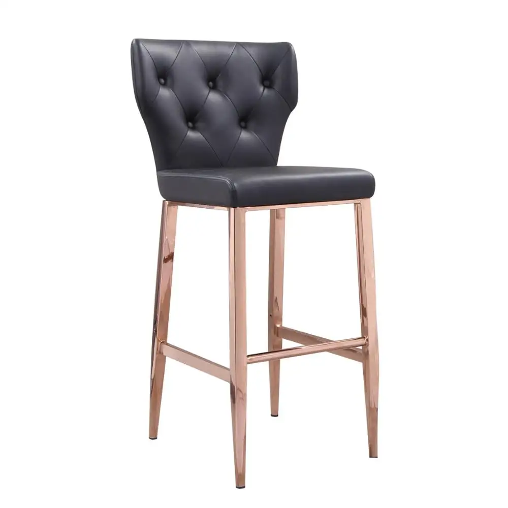 Fashion Top Grade Luxury Rose Gold Metal High Bar Stool Buy Rose Gold